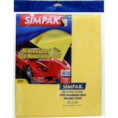 Simpak Mikro Güderi  Oto Cam Kurulama 12li Bezi 50X70 Hardal 3239