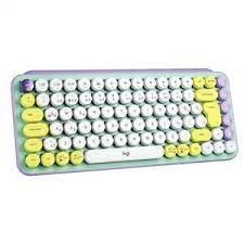 Logitech 920-010819 POP Keys Yellow-Lilac Kablosuz Mekanik Emoji Klavyesi