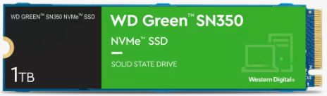 1TB WD GREEN M.2 NVMe SN350 3200/2500MB/s WDS100T3G0C SSD