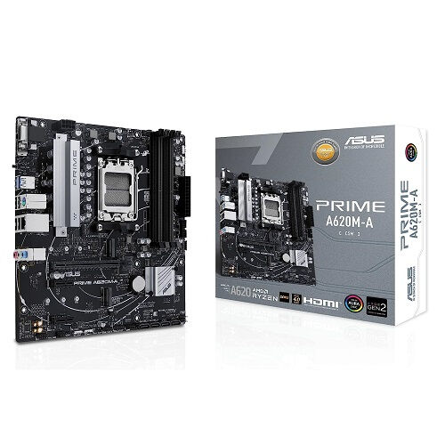 ASUS PRIME A620M-A-CSM DDR5 6400MHz(OC) M.2 HDMI DP mATX AM5