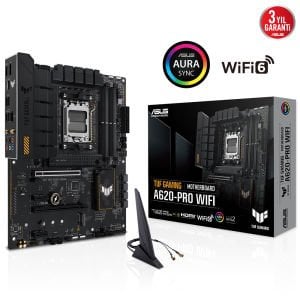 ASUS TUF GAMING A620-PRO WIFI DDR5 6400MHZ HDMI DP  M.2 ATX