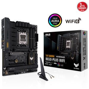 ASUS TUF GAMING B650-PLUS WIFI DDR5 6400MHz+(OC) DP HDMI M.2 WİFİ ATX AM5