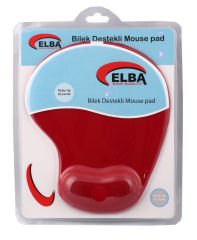 Elba K06152 Bileklikli Jel Mouse Pad Kırmızı